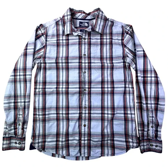 The North Face Mens Plaid Button Down Shirt Long Sleeve Casual Top size Medium - Picture 3 of 9